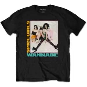 The Spice Girls - Wannabe Unisex Large T-Shirt - Black
