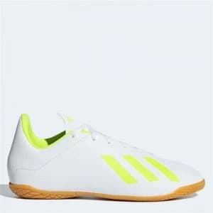 adidas Tango X 18.4 Childrens Indoor Football Trainers - White/SolYellow