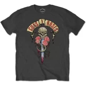 Guns N' Roses - Dripping Dagger Unisex Large T-Shirt - Grey