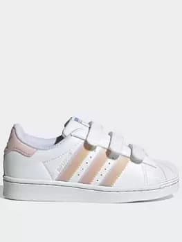 adidas Originals Superstar Shoes, White, Size 10 Younger