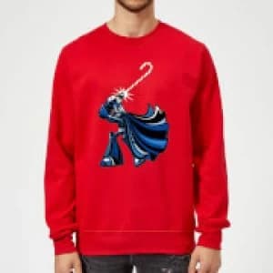 Star Wars Candy Cane Darth Vader Red Christmas Sweatshirt - L - Red