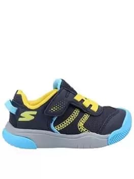 Skechers Toddler Mighty Toes Lil Tread Trainer, Navy, Size 4 Younger