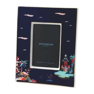 Wedgwood Wonderlust Blue Pagoda Photo Frame 4x6in Blue