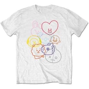 BT21 - Faces Unisex Medium T-Shirt - White
