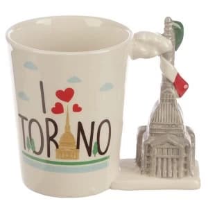 Torino Shaped Handle Ceramic Mug