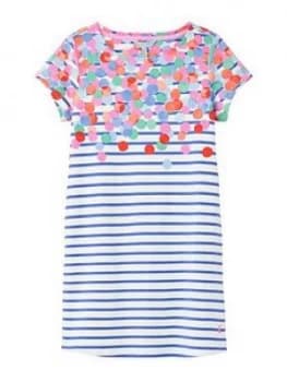 Joules Girls Riviera Spot Dress - Blue/White
