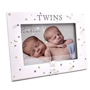6" x 4" - Bambino Resin Twins Photo Frame