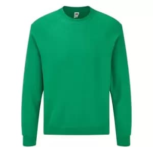 Fruit Of The Loom Adults Unisex Classic Raglan Sweatshirt (M) (Heather Green)
