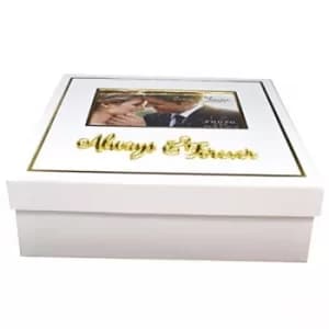 Always & Forever White and Gold Keepsake Box