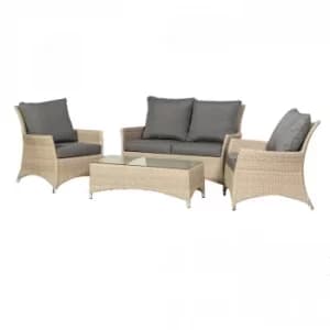 Lisbon 4 Seater Deluxe Conversation Set Cream