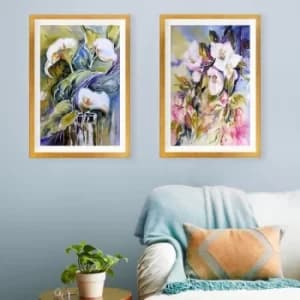 SET_128 Multicolor Decorative Framed Painting (2 Pieces)