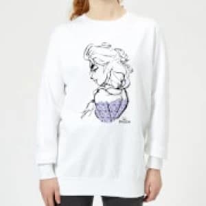 Disney Frozen Elsa Sketch Womens Sweatshirt - White