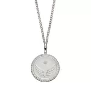 Sterling Silver Angel Wings & Star Celestial Pendant Necklace