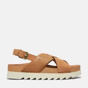 Timberland Santa Monica Sunrise Backstrap Sandal For Her In Light Brown Light Brown, Size 3.5