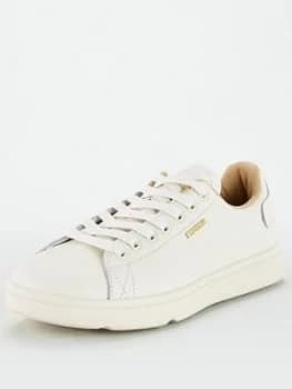 Superdry Premium Vintage Tennis Trainers - White, Size 3, Women
