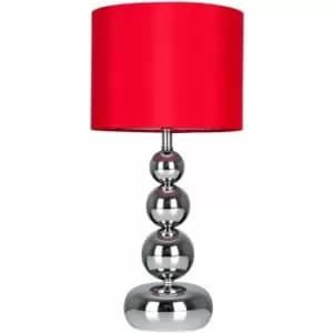 Minisun - 2 x Table Lamps Bedside Lights - Red - No Bulb