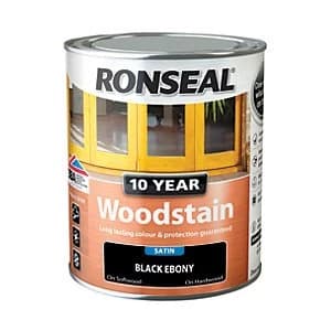 Ronseal 10 Year Woodstain - Black Ebony 750ml