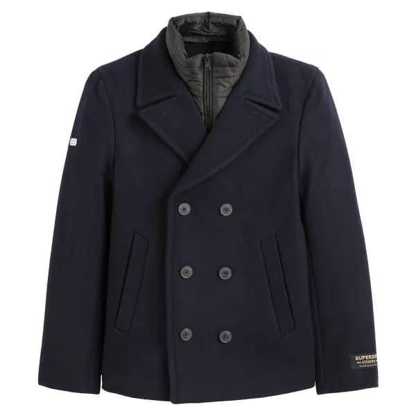 2-in-1 Pea Coat in Wool