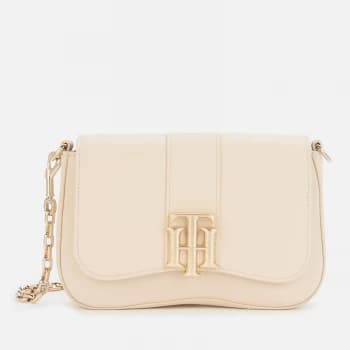 Tommy Hilfiger Womens TH Lock Cross Body Bag - Classic Beige