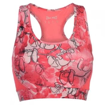 USA Pro Racer Back Sports Bra - Sweetpea