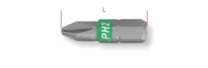Beta Tools 860PH 1/4" Hex Drive Individual Phillips Bit PH0 008600220