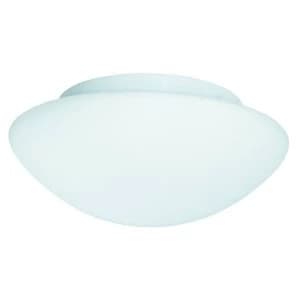 3 Light Bathroom Flush Ceiling Light Round White with Opal Glass IP44, E27