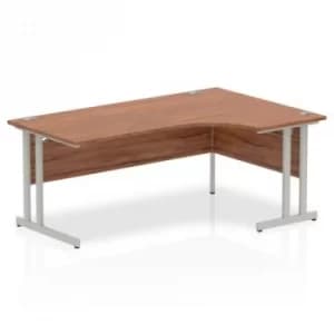 Impulse Cantilever 1800 Right Hand Crescent Desk Walnut
