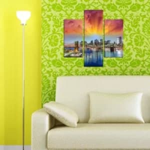 3MDF-064 Multicolor Decorative MDF Painting (3 Pieces)