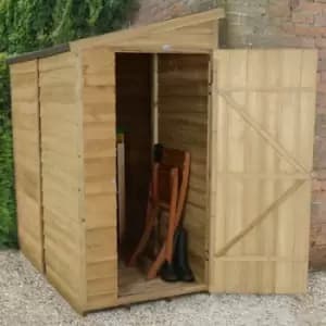 Forest Garden 6X3 Pent Pressure Treated Overlap Wooden Shed With Floor - Assembly Service Included