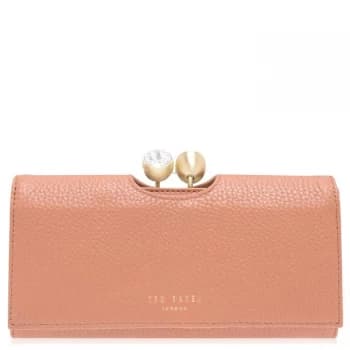 Ted Baker Leather Josiey Crystal Top Purse - Tan