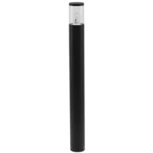 Merano Asbestos 90cm Outdoor Bollard Black Aluminium LED E27 IP54