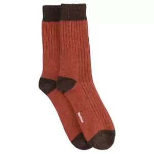 Barbour Mens Houghton Sock Burnt Orange Large