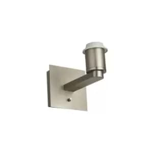 Endon Collection Lighting - Endon Lighting Issac - Wall Lamp Matt Nickel Plate 1 Light Dimmable IP20 - E27