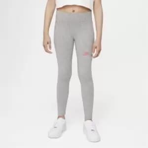 Nike Swoosh Fleece Leggings Junior Girls - Grey