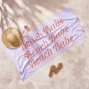Sassy b Beach Babe 100% Cotton Beach Towel, Pink