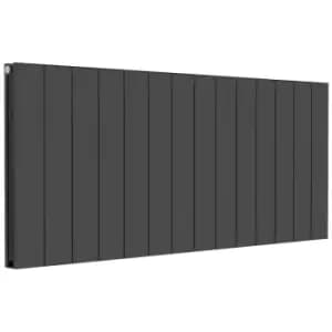 Towelrads Ascot Double Anthracite Aluminium Designer Radiator - 60 X 14Cm