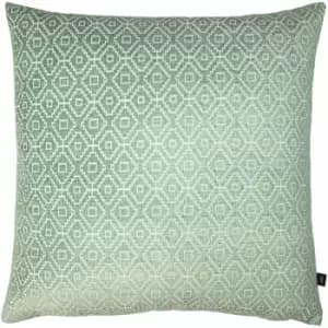 Ashley Wilde Kenza Geometric Chenille Cushion Cover, Spa/Eau De Nil, 50 x 50 Cm
