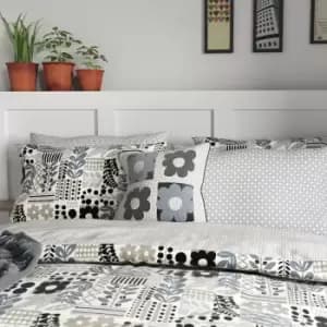 Helena Springfield Freyja Kingsize Duvet Cover Set, Mono Steel