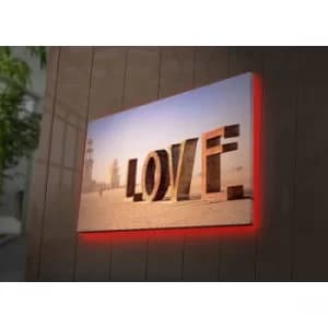 4570DACTBURN-010 Multicolor Decorative LED Lighted Canvas Painting