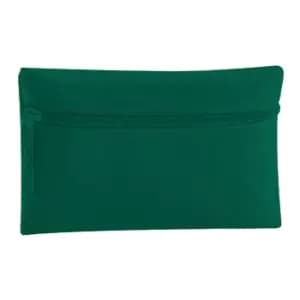 Quadra Classic Zip Up Pencil Case (One Size) (Bottle Green)