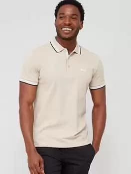 BOSS Paddy Regular Fit Polo Shirt - Beige , Beige Size M Men