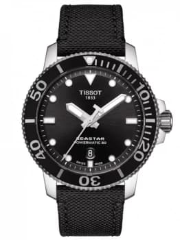 Tissot Mens T-Sport Seastar 1000 Powermatic 80 Black Fabric Strap...