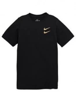 Nike Boys Nsw Swoosh Tee - Black Gold