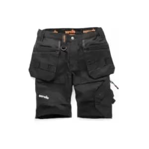 Womens Trade Flex Holster Work Shorts Black - Size 12 - Scruffs