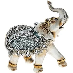 Steel Blue Elephant Large Ornament