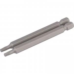 Draper Torx Screwdriver Bits T15 75mm Pack of 2