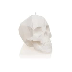 White Large Low Poly Skull
