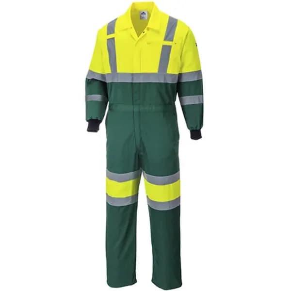 Portwest Hi Vis X Back Contrast Coverall E052YGRL Colour: Yellow / Green