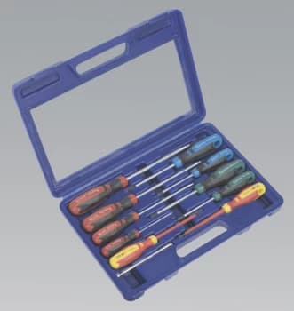 Sealey AK4303 Screwdriver Set with Carry-Case 11pc GripMAX
