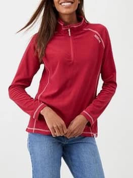 Regatta Montes 1/4 Zip Top - Dark Cerise, Dark Cerise, Size 18, Women